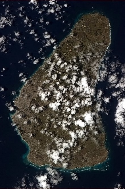 Barbados, seen from the International Space Station.