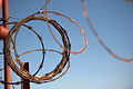 English: Barbed tape on the Golden Gate Bridge in San Francisco, California.