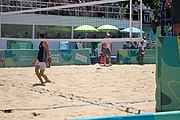 Deutsch: Beachvolleyball bei den Olympischen Jugendspielen 2018; Tag 11, 17. Oktober 2018; Jungen, Spiel um Platz 3 – Argentinien-Ungarn 2:0 (21–15/21–15) English: Beach volleyball at the 2018 Summer Youth Olympics at 17 October 2018 – Bronze Medal Match – Argentina-Hungary 2:0 (21–15/21–15)