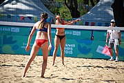 Deutsch: Beachvolleyball bei den Olympischen Jugendspielen 2018; Tag 8, 14. Oktober 2018; Mädchen, Achtelfinale – Bolivien-Puerto Rico 0:2 (18–21/18–21 ) English: Beach volleyball at the 2018 Summer Youth Olympics at 14 October 2018 – Girls Round of 16 – Bolivia-Puerto Rico 0:2 (18–21/18–21 )