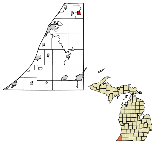 پرونده:Berrien County Michigan Incorporated and Unincorporated areas Watervliet Highlighted.svg