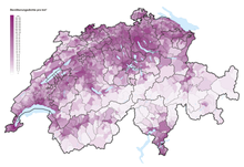 Population density in Switzerland (2019) Bevolkerungsdichte der Schweiz 2019.png