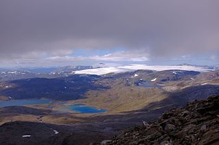Blåmannsisen glacier in Nordland, Norway