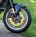 Vordere Bremse an einer Kawasaki Z 750 (Bremsscheibe)