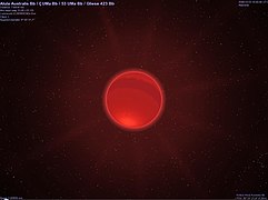 Una nana bruno-rossastra scura luminosa