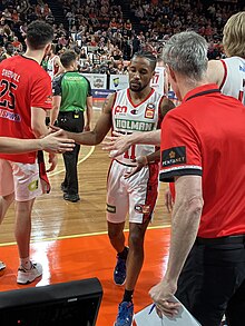 Cotton with the Wildcats in Cairns against the Taipans in December 2022 Bryce Cotton 2022 (2).jpg