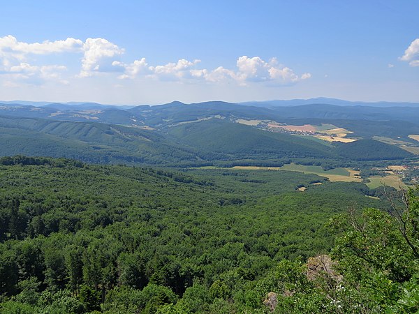 Buchlov Nature Reserve near the edge of the basin