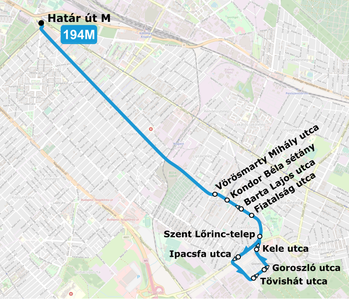 File:Budapesti 194M busz útvonala.svg