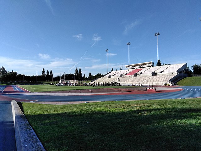 The Veterans Memorial Stadium is used for Football, Band Competition, Track & Field, and Graduation Ceremonies.