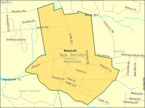 Census Bureau map of Roosevelt, New Jersey