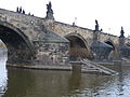 Charles Bridge arches from the Vltava River 2.JPG