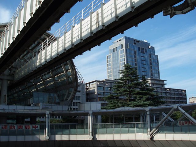 Building of Chiba Prefectural government and Chiba Urban Monorail