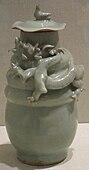 Chinese jar, Southern Song dynasty, porcelain with celadon glaze, HAA.JPG