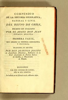Compendio de la historia geografica natural y civil del reyno de Chile - Parte I.djvu