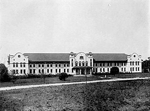 Converse Hall, built in 1913, was the first and only building of the college until 1918 Converse1st.jpg