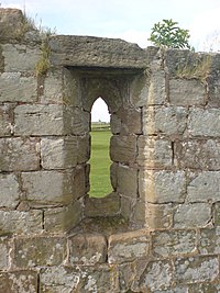 Lancet window of chapel ruins, May 2008 Creswell lancet window.JPG