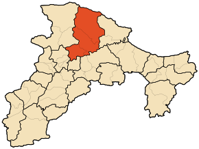 Localizarea districtului în cadrul provinciei