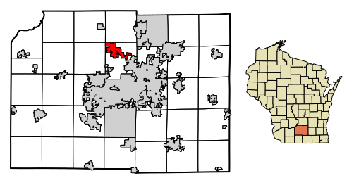 File:Dane County Wisconsin Incorporated and Unincorporated areas Waunakee Highlighted.svg