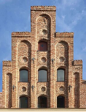 historical town house in Lübeck's Old Town, Dankwartsgrube 26, upper section