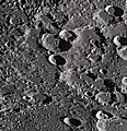 English: Deluc lunar crater as seen from Earth with satellite craters labeled