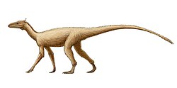 Illustration of a quadrupedal, part furry and scaly animal