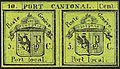 Le Double de Genève, premiers timbres, 1843