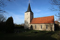 Blick auf die Dorfkirche in Huy-Neinstedt