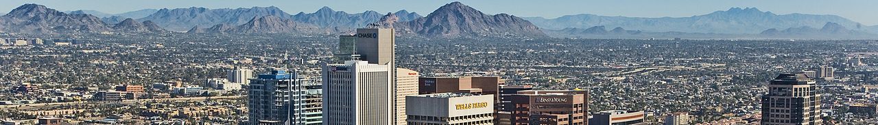 Phoenix skyline}} :For other places with the same name, see Phoenix Phoenix is the capital of the state of Arizona and the most populous city in the American Southwest (United States of America)  (disambiguation)