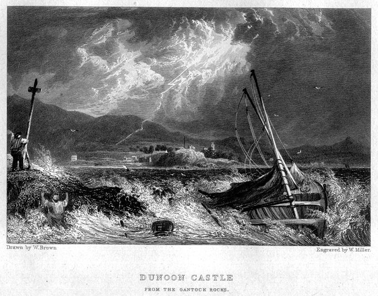 File:Dunoon Castle engraving by William Miller after W Brown.jpg