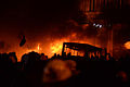 Dynamivska str barricades on fire. Euromaidan Protests. Events of Jan 19, 2014-4