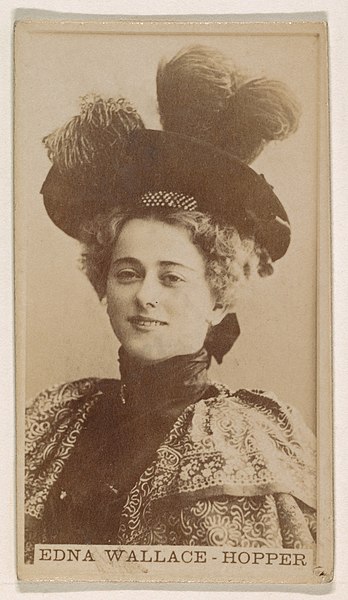 File:Edna Wallace-Hopper, from the Actresses series (N245) issued by Kinney Brothers to promote Sweet Caporal Cigarettes MET DP859832.jpg