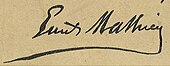 signature d'Émile Mathieu (compositeur)