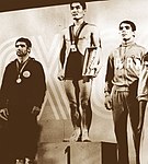 Siegerehrung 1968: in der Mitte Olympiasieger Masaaki Kaneko