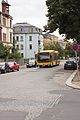 Dresden. Hybridbus der DVB in der Augsburger Straße.