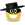 Smiley de Zorro, avec un masque et un chapeau noir