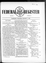 Thumbnail for File:Federal Register 1938-09-07- Vol 3 Iss 174 (IA sim federal-register-find 1938-09-07 3 174).pdf