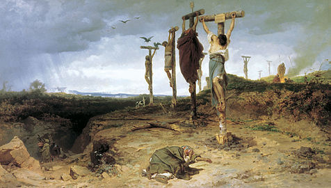 Проклятое поле. Место казни в Древнем Риме. Распятые рабы (1878)