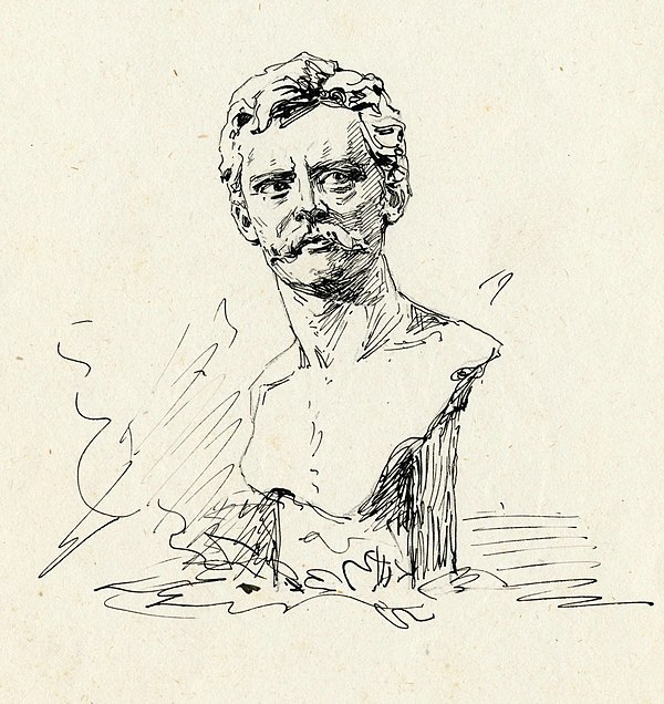 Fedor Encke. Drawing by Moses Jacob Ezekiel.