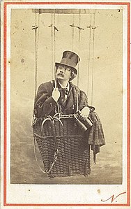 Felix Nadar in a balloon, late 1860s photographer Felix Nadar (4559203377).jpg