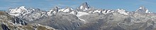 Panorámica de los Alpes berneses con el Finsteraarhorn.