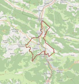 Poziția localității Foix