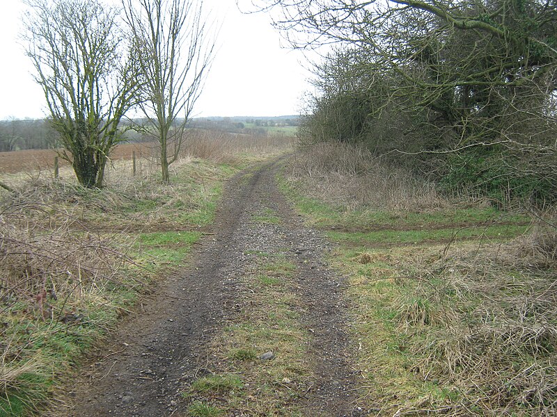 File:Footpath junction on the byway near Hastingleigh - geograph.org.uk - 1767075.jpg