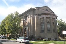 The Fourth Church of Christ Scientist Denver, CO built in 1920 was designed by Merrill H. and Burnham F. Hoyt. Fourth Church of Christ Scientist, Denver, CO.jpg