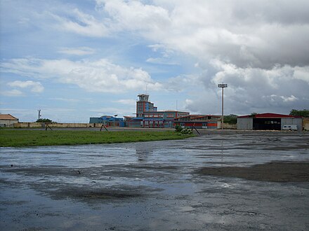 Francisco Mendes International Airport served the island until 2004. Francisco Mendes Airport.jpg