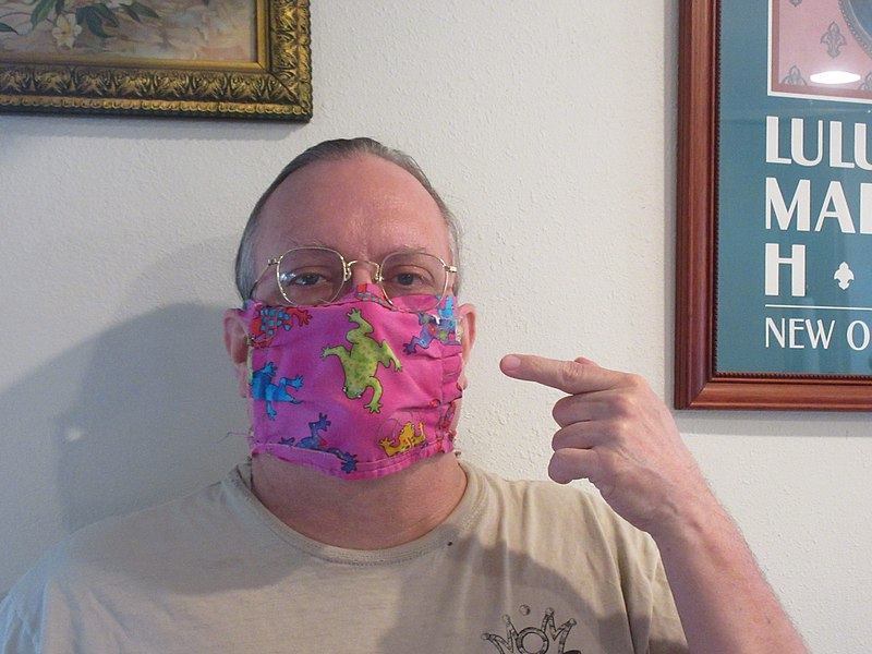 File:Frog mask - cloth mask during COVID-19 Pandemic, New Orleans, May 2020.jpg