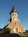 Fromelles, toren van de dorpskerk (jaren 20 van de 20e eeuw)