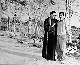 Execution of Arístidez Díaz in Manzanillo in eastern Cuba, assisted by Father José Luis Sarragoitia Lazpica. Behind the bodies of others recently executed.