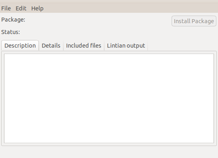 Screenshot of GDebi Package installer