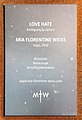 "Love Hate" von Mia Florentine Weiss, 2019, Wegelystraße 1, Berlin-Charlottenburg, Deutschland