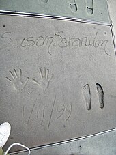 Sarandon's hand and footprints at Grauman's Chinese Theatre Grauman's Chinese Theatre, susan sarandon.JPG